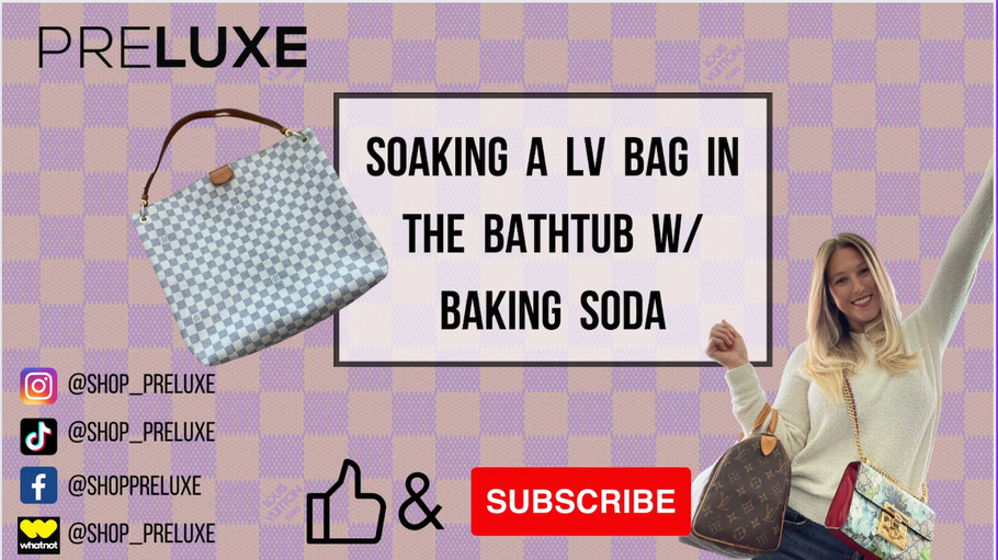 What happens when you soak an LV bag in a bathtub with baking soda? Watch to find out!