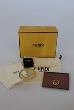 Load image into Gallery viewer, FENDI | F IS FENDI STUDDED CARDHOLDER | MAUVE PINK