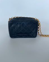 Load image into Gallery viewer, Chanel, Chanel handbag, Handbag, Vintage Chanel, Chanel camera bag, Vintage Chanel Camera bag, Navy blue chanel, Navy camera bag, Navy blue handbag, preloved chanel, secondhand chanel, Preluxe

