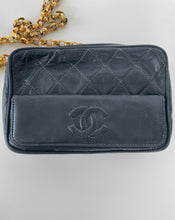 Load image into Gallery viewer, Chanel, Chanel handbag, Handbag, Vintage Chanel, Chanel camera bag, Vintage Chanel Camera bag, Navy blue chanel, Navy camera bag, Navy blue handbag, preloved chanel, secondhand chanel, Preluxe
