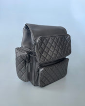 Load image into Gallery viewer, Chanel, Chanel backpack, Luxury backpack, Quilted backpack, Silver backpack, Chanel silver backpack, Chanel airlines backpack, Chanel casual rock airlines backpack, chanel casual rock backpack, Chanel travel bag, Preloved chanel, Preluxe
