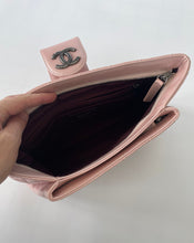 Load image into Gallery viewer, chanel, Chanel clutch, Chanel handbag, pink chanel clutch, pink clutch, Coco pleats clutch, pink coco pleats clutch, Chanel coco pleats clutch, preloved chanel , preluxe