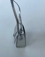 Load image into Gallery viewer, Balenciaga, Mini balenciaga, Balenciaga hourglass bag, Balenciaga mini hourglass bag, Silver balenciaga bag, Mini hourglass handbag, Mini silver hourglass bag, crossbody balenciaga, preluxe, preloved handbag, preloved balenciaga