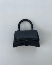 Load image into Gallery viewer, Black balenciaga crossbody, Balenciaga, Mini balenciaga, Balenciaga hourglass bag, Balenciaga mini hourglass bag, Black balenciaga bag, Mini hourglass handbag, Mini black hourglass bag, crossbody balenciaga, preluxe, preloved handbag, preloved balenciaga