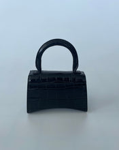 Load image into Gallery viewer, Black balenciaga crossbody, Balenciaga, Mini balenciaga, Balenciaga hourglass bag, Balenciaga mini hourglass bag, Black balenciaga bag, Mini hourglass handbag, Mini black hourglass bag, crossbody balenciaga, preluxe, preloved handbag, preloved balenciaga
