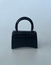 Load image into Gallery viewer, Black balenciaga crossbody, Balenciaga, Mini balenciaga, Balenciaga hourglass bag, Balenciaga mini hourglass bag, Black balenciaga bag, Mini hourglass handbag, Mini black hourglass bag, crossbody balenciaga, preluxe, preloved handbag, preloved balenciaga