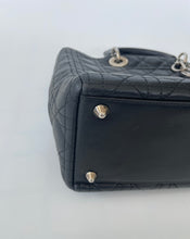 Load image into Gallery viewer, Dior, Christian dior, Lady DIor handbag, Lady dior cannage handbag, Lady dior bag, Dior cannage, Preluxe, Preloved handbag, Preloved dior, Black dior handbag
