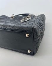 Load image into Gallery viewer, Dior, Christian dior, Lady DIor handbag, Lady dior cannage handbag, Lady dior bag, Dior cannage, Preluxe, Preloved handbag, Preloved dior, Black dior handbag