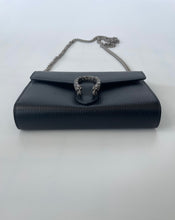 Load image into Gallery viewer, Gucci, gucci crossbody, gucci handbag, Gucci mini dionysus, gucci dionysus collection, Gucci mini dionysus black, black mini dionysus, dionysus wallet on a chain, preloved gucci, preluxe