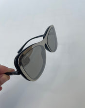 Load image into Gallery viewer, Chanel, Chanel sunglasses, Chanel mirrored sunglasses, Chanel clip on sunglasses, Chanel 2 way sunglasses, Silver chanel sunglasses, preloved sunglasses, preloved chanel, preluxe, chanel 71231