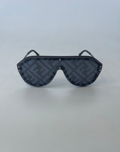 Load image into Gallery viewer, Fendi, Fendi sunglasses, Sunglasses, Luxury sunglasses, Fendi shields, Fendi Zucca sunglasses, Fendi zucca FF logo sunglases, Zucca FF logo sunglasses, Logo sunnglasses, Fendi logo sunglasses