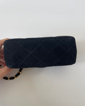 Load image into Gallery viewer, chanel, Chanel mini, Chanel black bag, Small chanel handbag, preloved chanel, Classic mini flap bag, rectangular mini flap bag, mini flap bag in suede, black mini flap bag, chanel suede bag, chanel mini flap bag, Chanel sale, Preloved chanel, preluxe