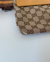 Load image into Gallery viewer, Gucci, GG Monogram, Preloved gucci, Gucci belt bag, Gucci waist bag, Belt bag, Gucci double pocket belt bag, double pocket belt bag, preluxe, secondhand designer items
