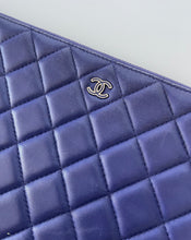 Load image into Gallery viewer, Chanel, Chanel classic pouch, Chanel clutch, Classic pouch large, Chanel blue clutch, chanel blue, chanel sale, preloved, preluxe