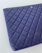 Load image into Gallery viewer, Chanel, Chanel classic pouch, Chanel clutch, Classic pouch large, Chanel blue clutch, chanel blue, chanel sale, preloved, preluxe