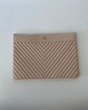 Load image into Gallery viewer, Chanel, Chanel pouch, Chanel classic pouch, chanel clutch, chanel nude clutch, nude clutch, nude pouch, preluxe, preloved, chanel sale