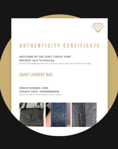 Legit Grails Certificate – PRELUXE