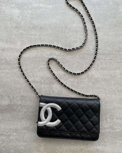 Chanel Cambon wallet on a chain in black