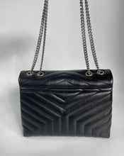 Load image into Gallery viewer, Ysl, Yves saint laurent, saint laurent, Loulou bag, Saint laurent loulou bag, loulou medium chain bag, Medium saint laurent bag, yal loulou bag, black ysl bag, black saint laurent bag, preloved ysl, preloved saint laurent, preluxe
