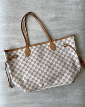 Load image into Gallery viewer, Louis Vuitton Damier Azur Neverfull mm  tote bag