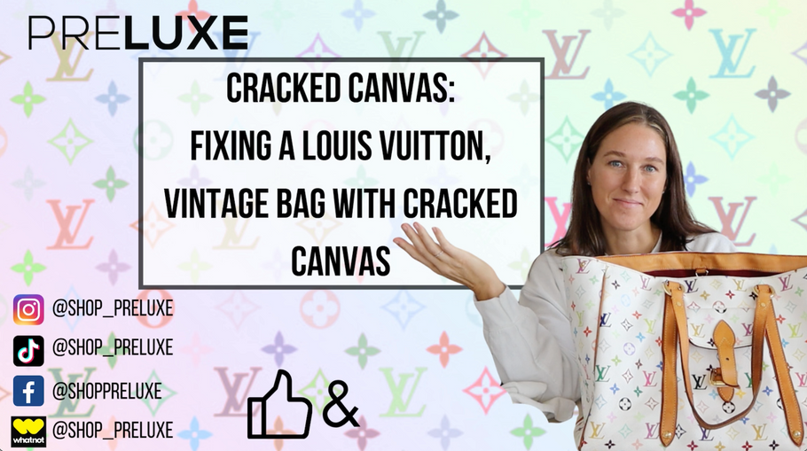 How to : Fixing cracked canvas on a vintage Louis Vuitton Handbag