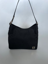 Load image into Gallery viewer, Fendi, Fendi shoulder bag, Fendi vintage bag, Fendi Handbag, Fendi Zucchino, Fendi FF, Fendi Bag, Fendi Black Handbag, Black Shoulder bag
