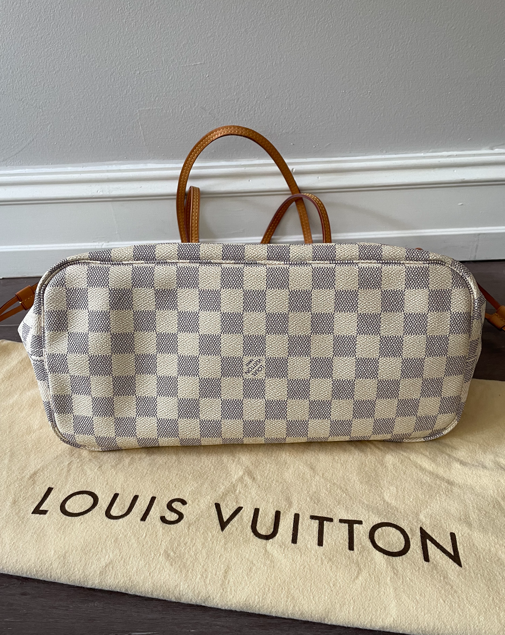 Louis Vuitton, Bags, Authentic Louis Vuitton Neverfull Mm Damier Azur