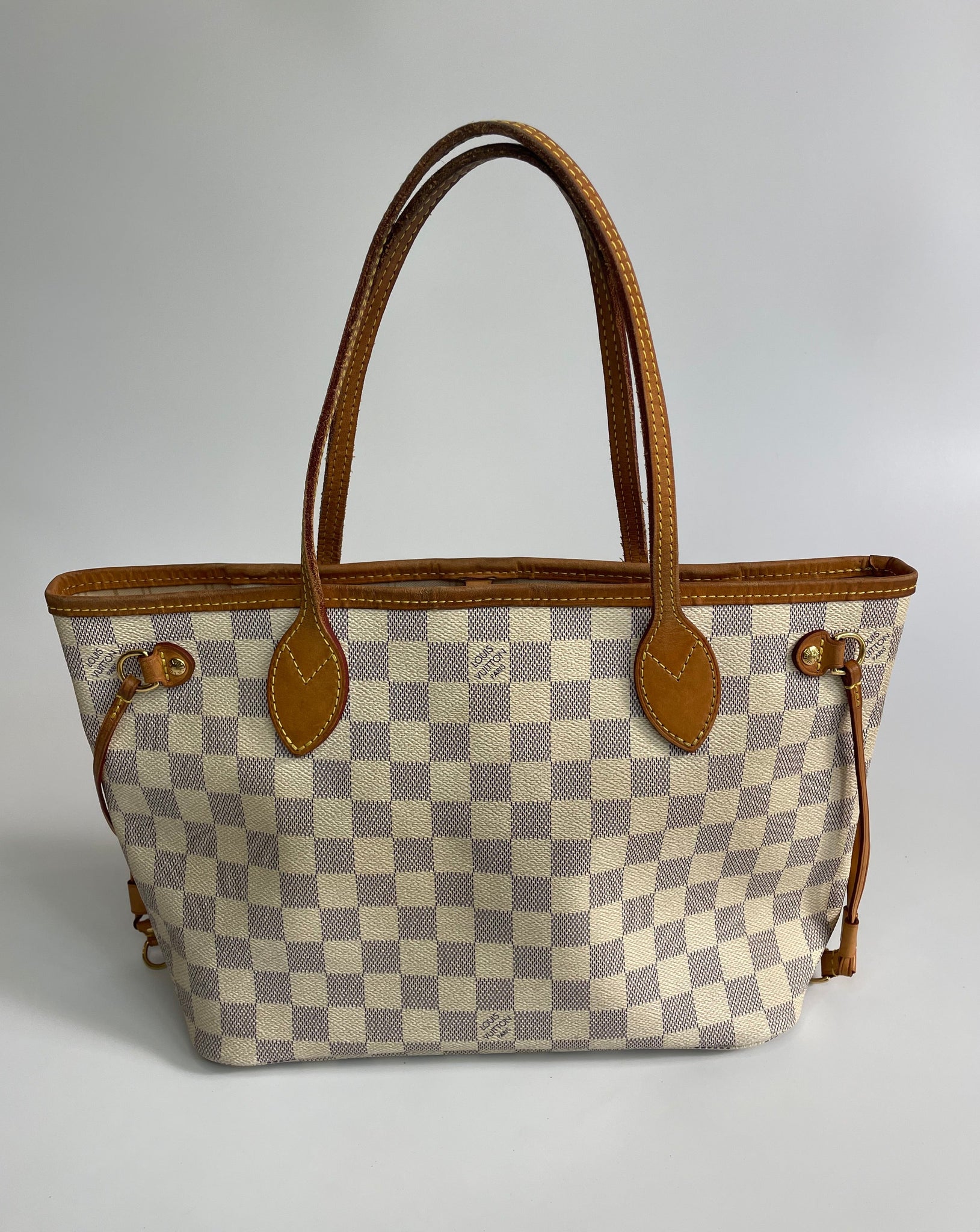 Louis Vuitton Brown Damier Ebene Coated Canvas Neverfull PM Gold