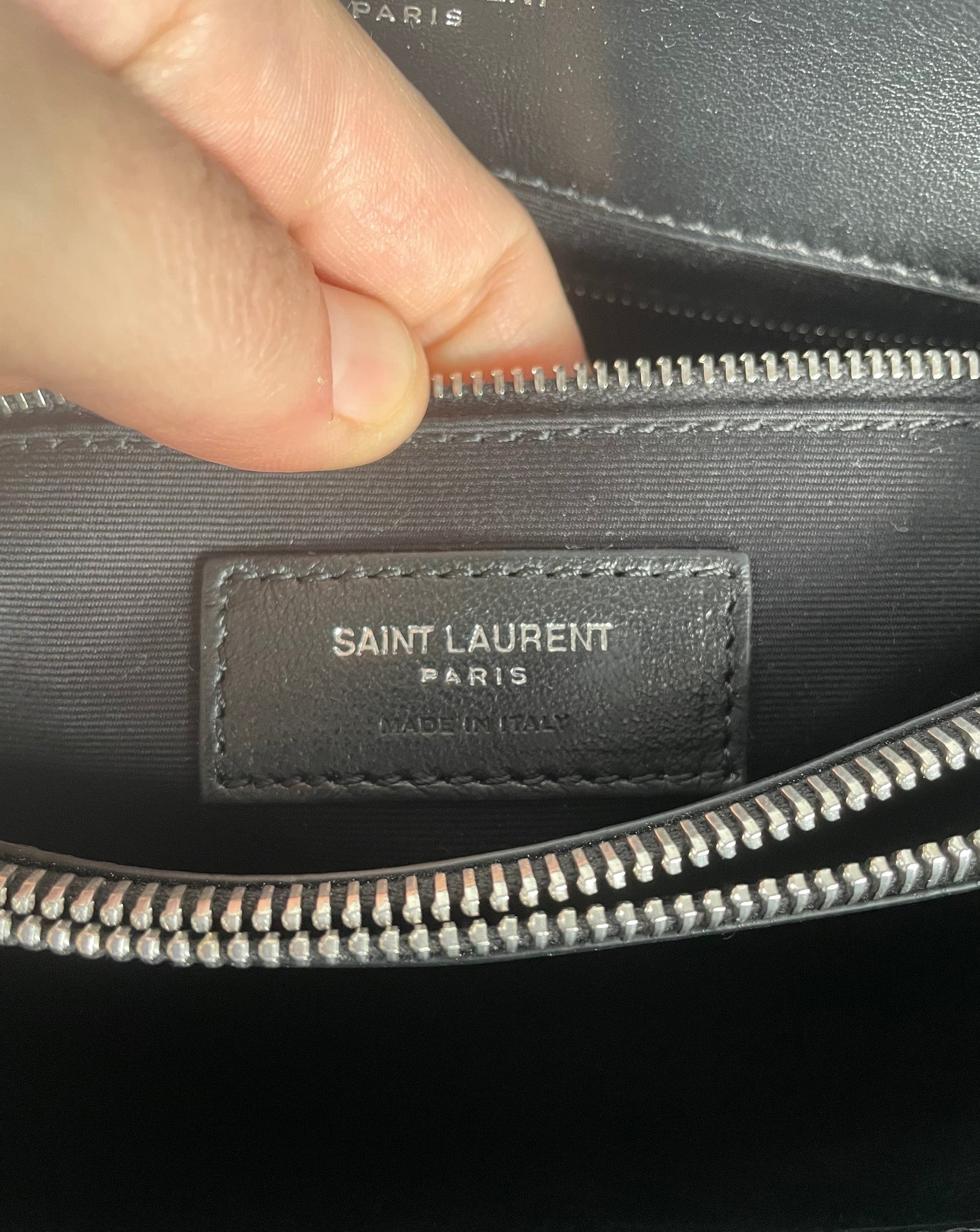 YSL Black LouLou Document Clutch Silver Hardware. Made in Italy. With care  cards, dustbag & certificate of authenticity from ENTRUPY ❤️ - Canon E-Bags  Prime