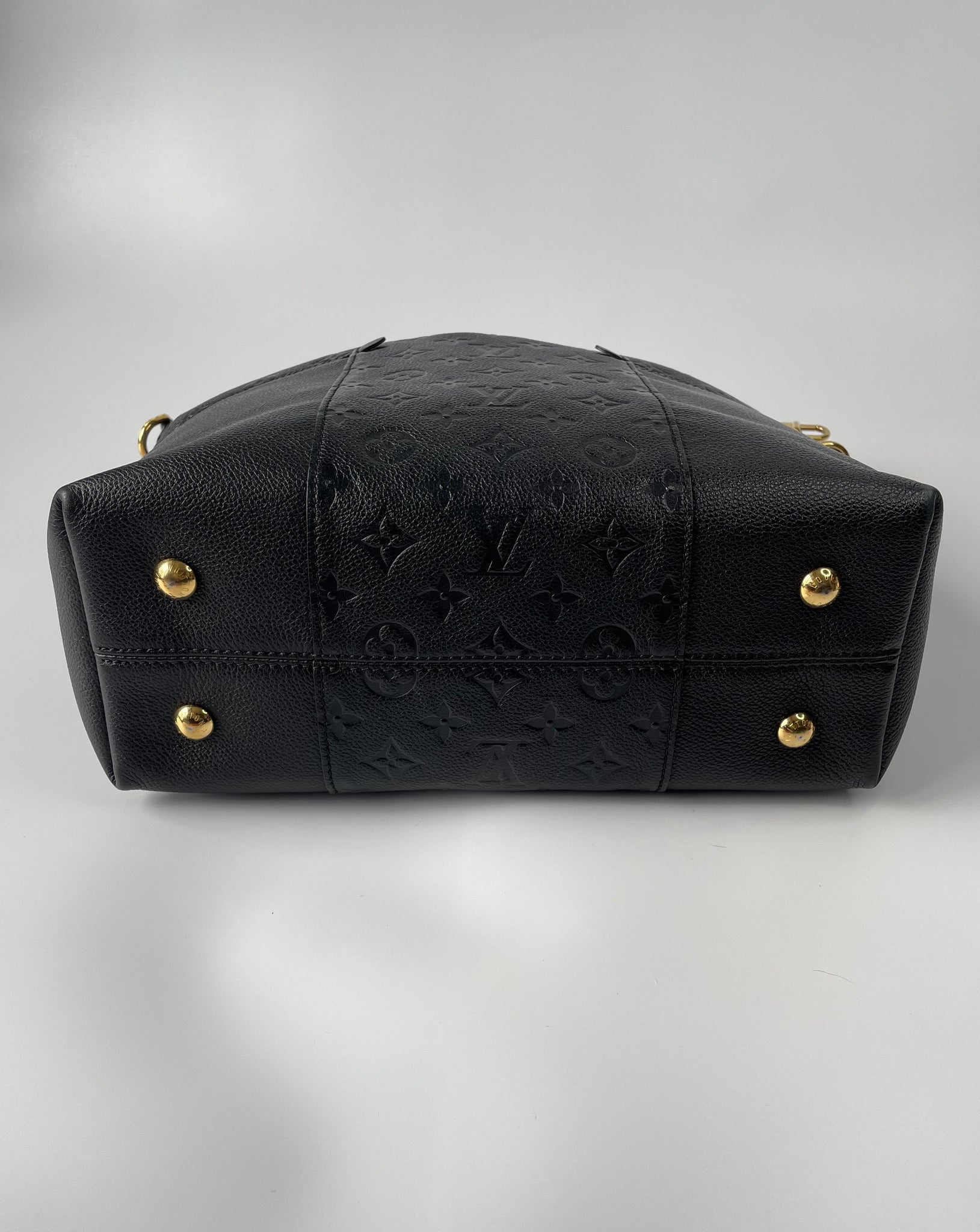 Louis Vuitton Black Leather Monogram Empreinte Melie Noir 2way