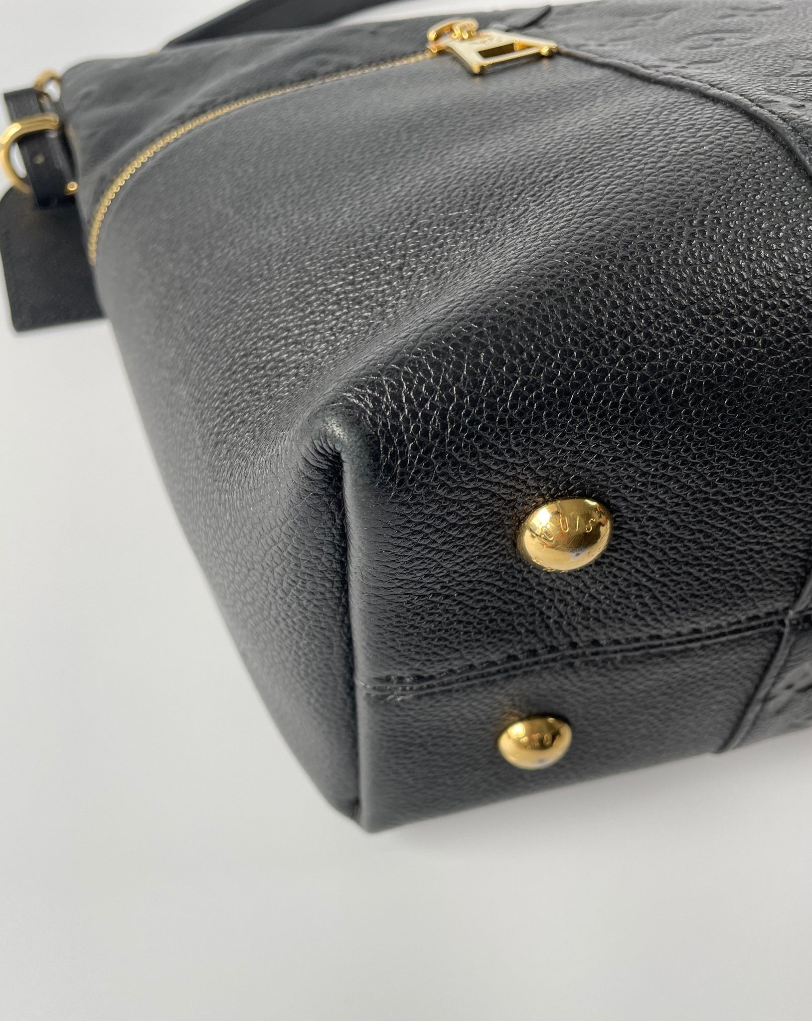 Louis Vuitton Black Leather Monogram Empreinte Melie Noir 2way