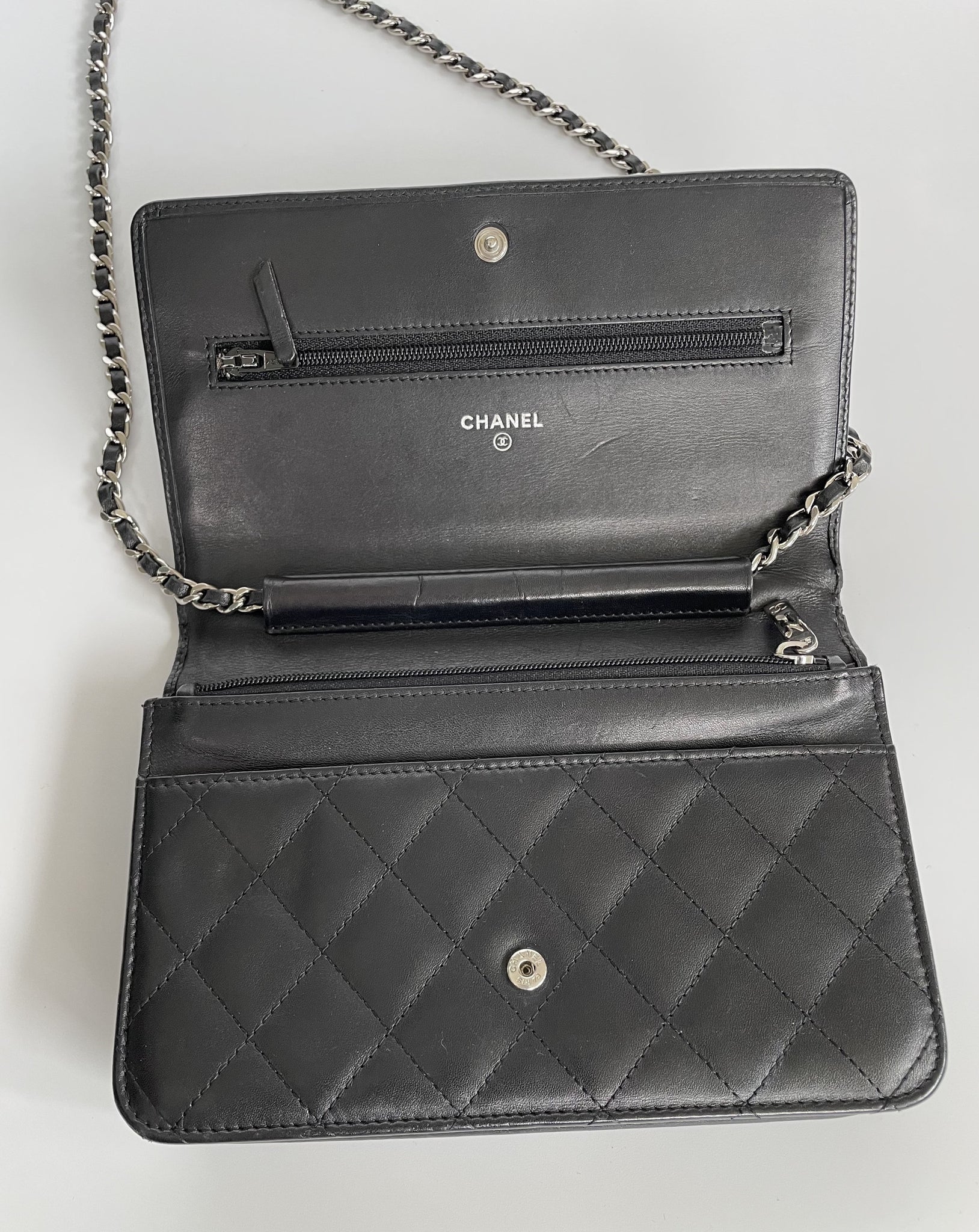 CHANEL / CAMBON WALLET ON CHAIN / BLACK