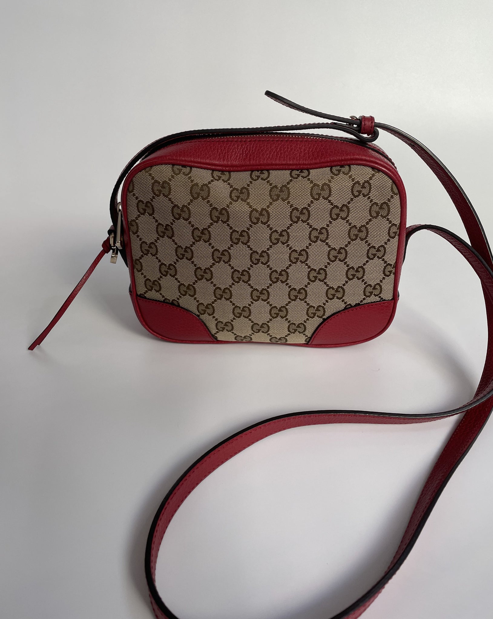 Gucci Red Canvas Bree Crossbody Bag