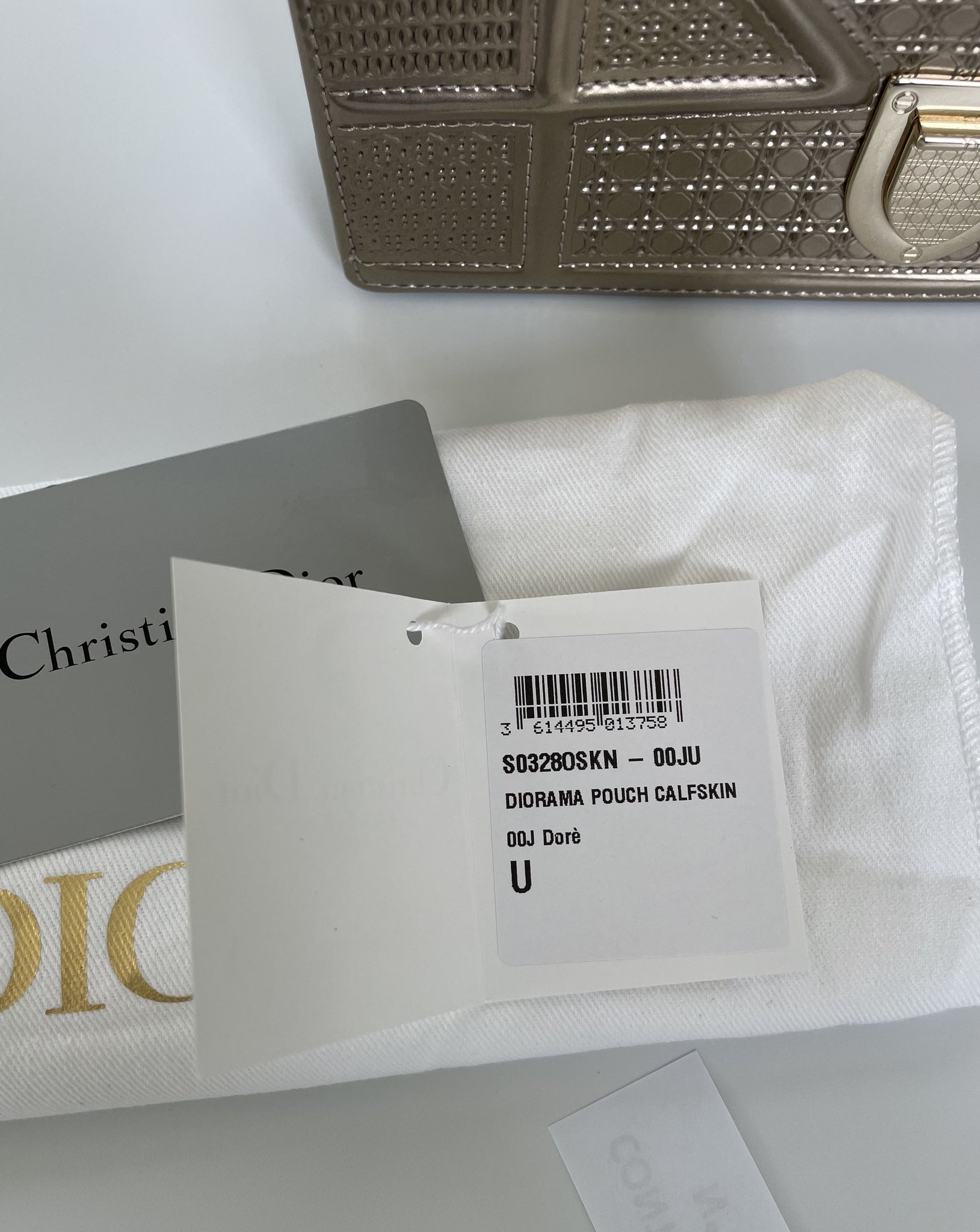 Christian Dior Micro-Cannage Diorama Pouch