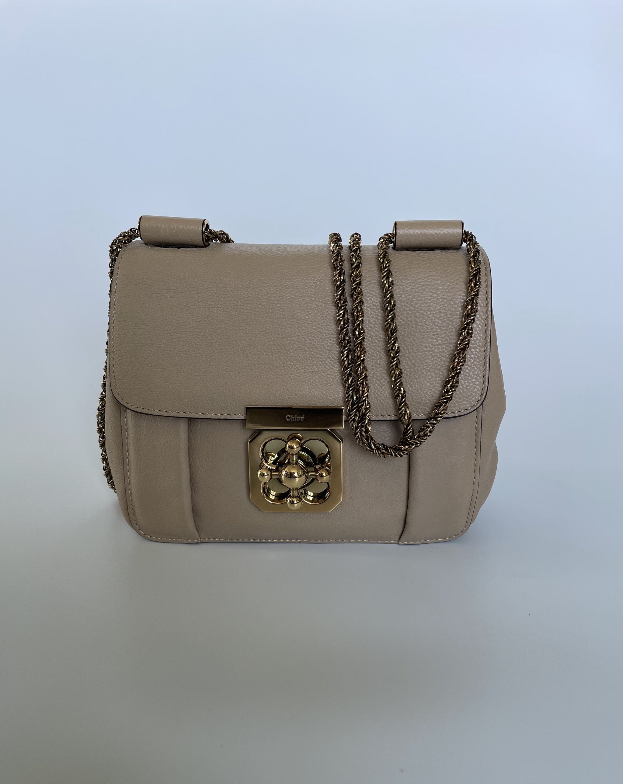 CHLOE ELSIE SHOULDER BAG BEIGE PRELUXE